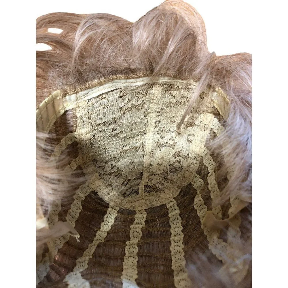 Vintage Blonde Synthetic Wig Short Hair Womens